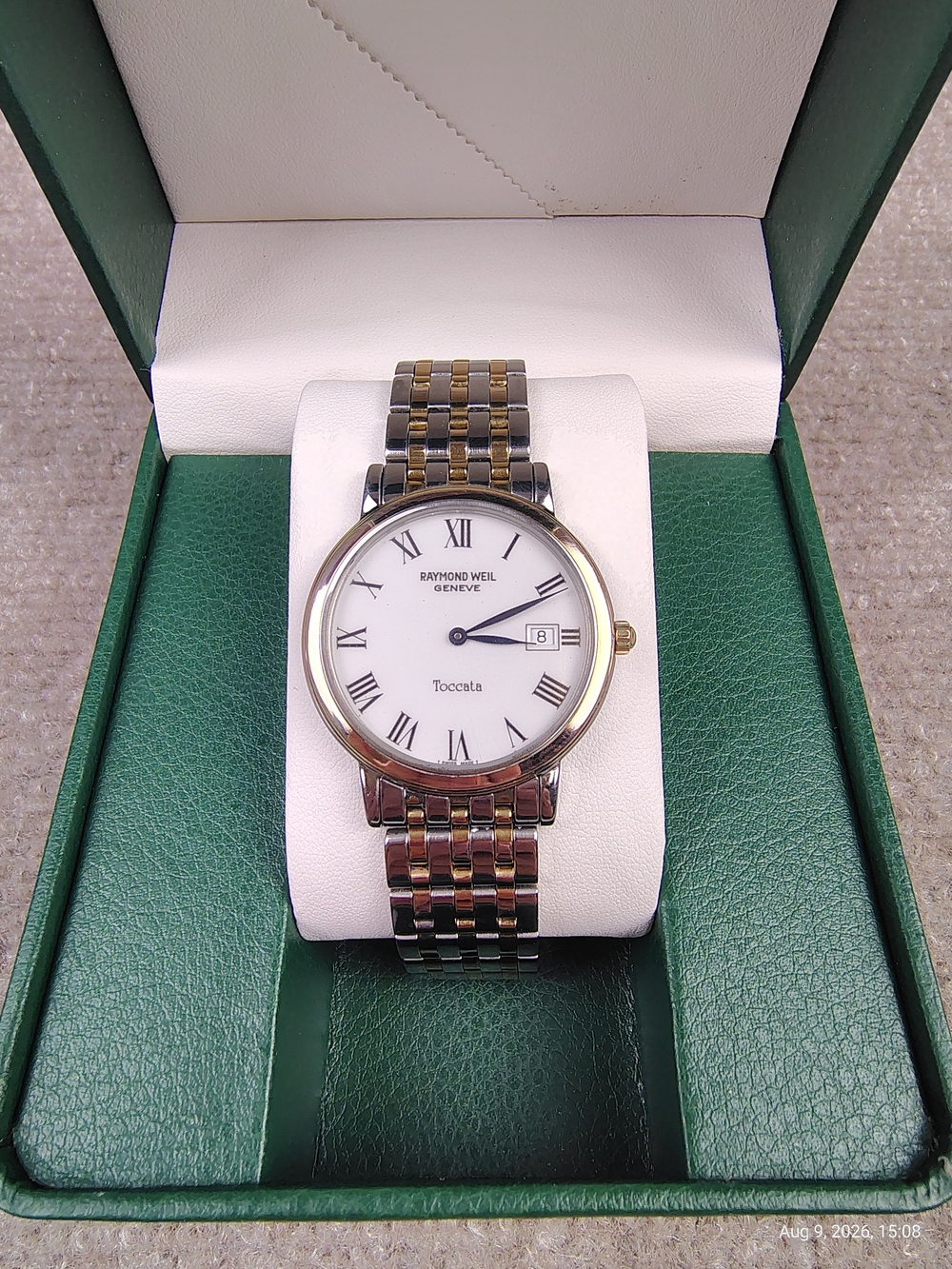 Raymond Weil Toccata 5764 Swiss Quartz White Dial Two Tone Steel 34mm Watch